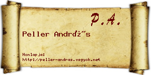 Peller András névjegykártya
