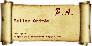 Peller András névjegykártya